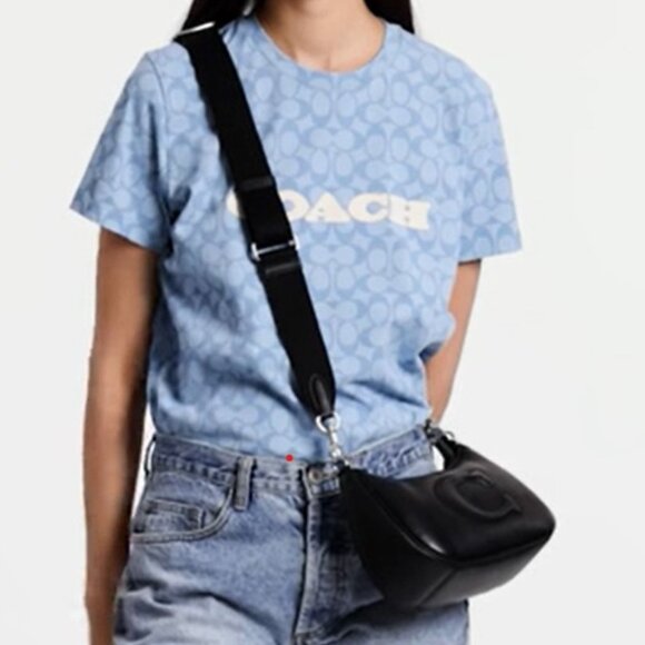 New Coach Teri Shoulder Bag with Signature Quilted Quilting Plush black - Picture 5 of 6